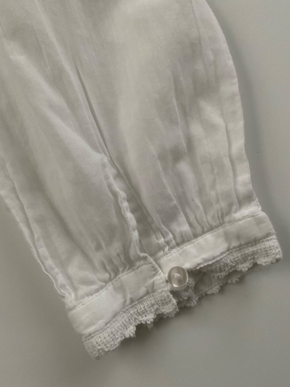 Claudia Richard Button Up Blouse XL White Long Sleeve Romantic Victorian Boho - Picture 9 of 12